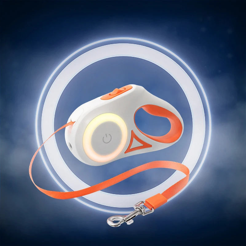 Automatic LED Retractable Dog Leash with Flashlight